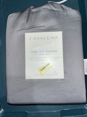 New Casaluna Temperature Balancing Sheet Set Size Full Metal Gray 300 TC