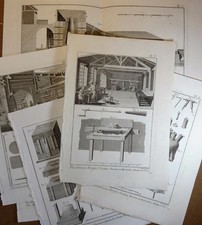 Lot 11 Gravures anciennes XVIIIe Fer Grosses Forges 3e section Diderot In-4°