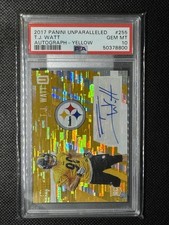 2017 Panini Unparalleled -  Rookie T.J. Watt #255 Yellow Autographs /149