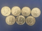 7 Kennedy 40% Silver 1967 Half Dollars