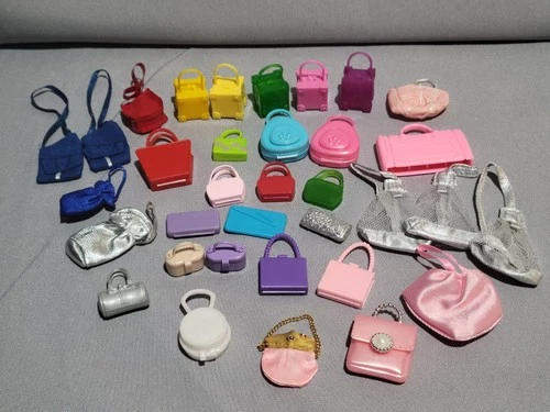 Vintage Barbie Doll Purse Lot Of 34 Accessories Bag Clutch
