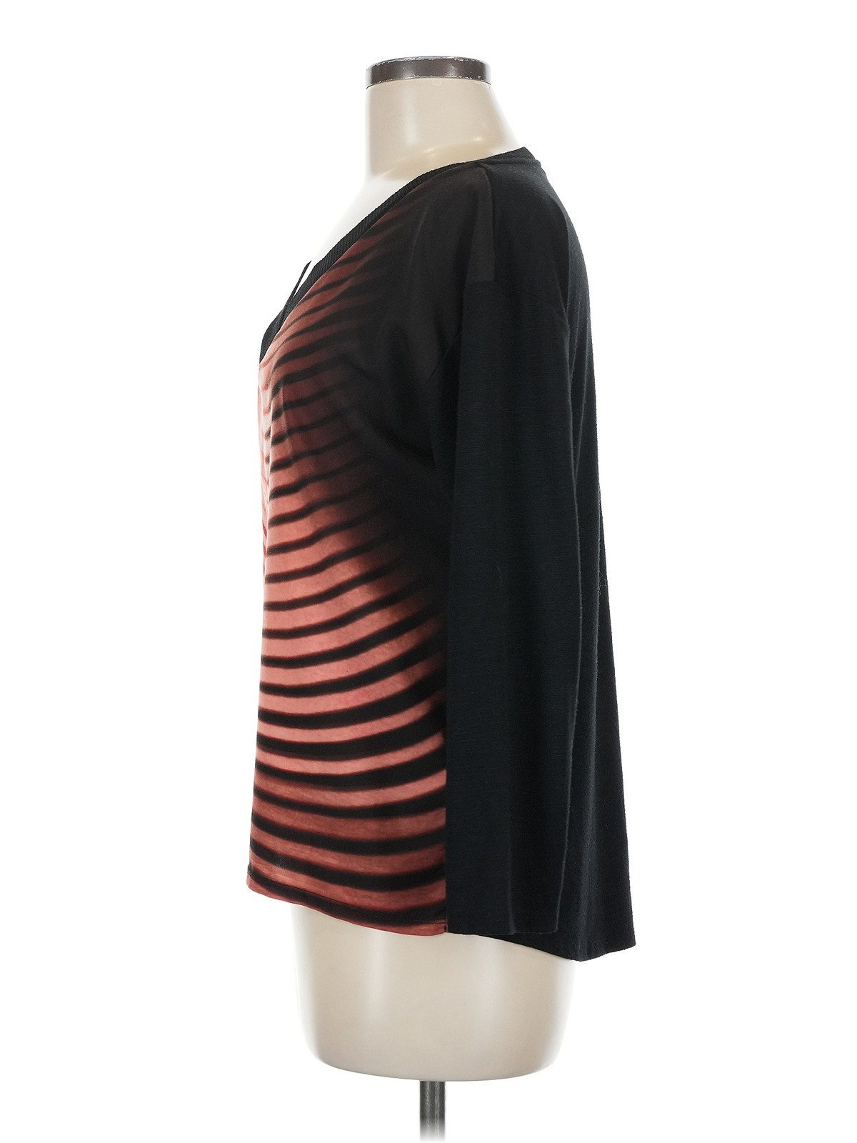 Calvin Klein Women Black 3/4 Sleeve Top M thumbnail 4