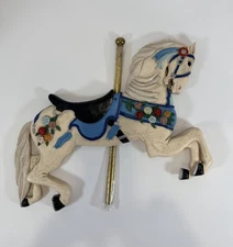 Carousel horse Wall Decor With Brass Pole. 12”x14” Nursery / Baby Room Decor