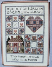 The Heart Knows Country Patchwork Sampler Emie Bishop Counted Cross Stitch