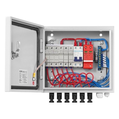 6x10A Solar PV Combiner Box & Steel Case & IP65 & 6 String