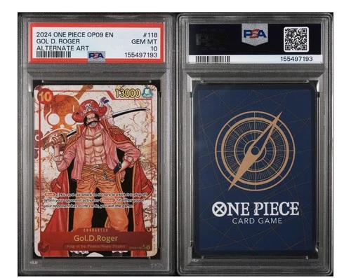 ONE PIECE GOL D. ROGER 2024 OP09-EMPERORS IN THE NEW WORLD #118 ALT ART PSA 10