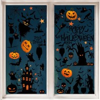 Halloween Fensterbilder Set Deko Geister KüRbis Fledermaus PVC 103 StüCk 9 Blatt