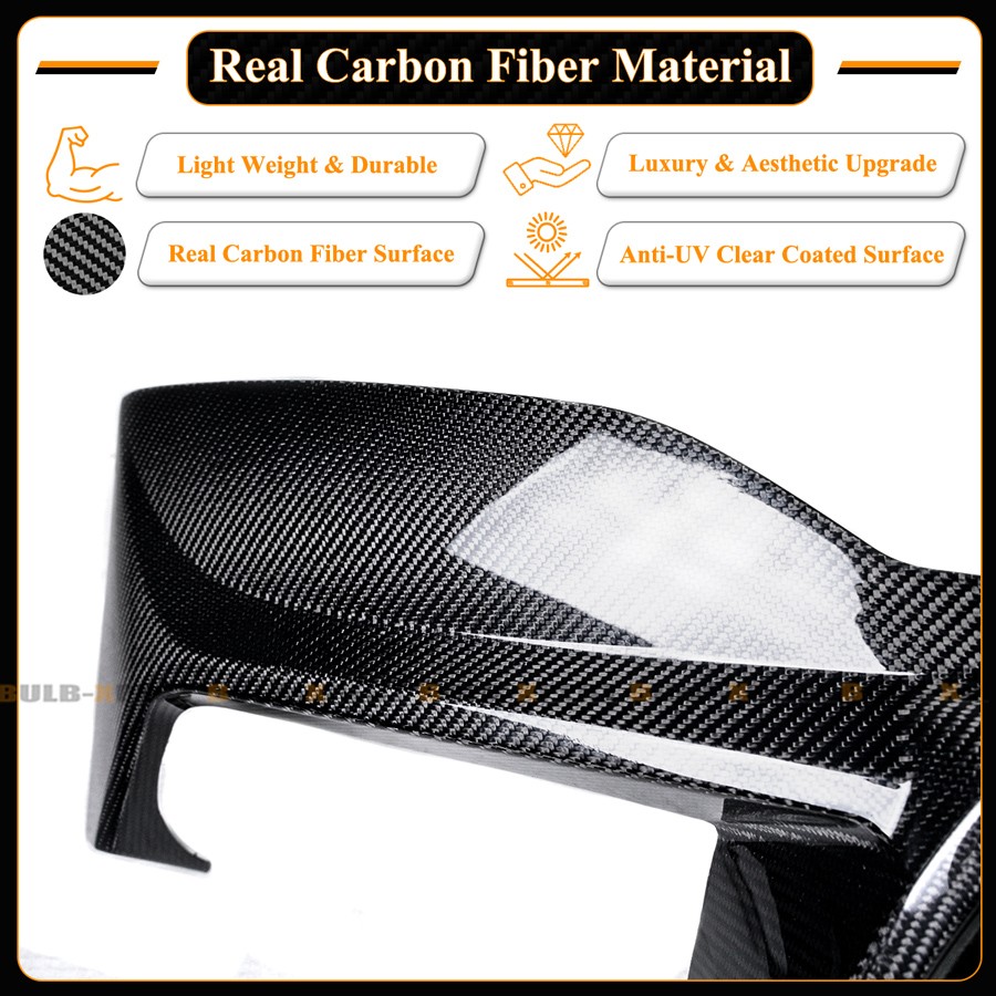 For 2018-23 BMW F90 M5 CTM LED Carbon Fiber Rear Diffuser Kit + CS Trunk Spoiler