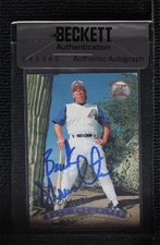BAS 1996 Topps Stadium Club Buck Showalter #356 Beckett Auth Sticker Auto ow6