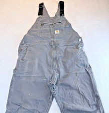 Carhartt OR2987-M Rugged Flex Bib Overall Men 40x30 Gravel Gray Double Knee