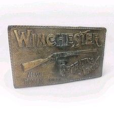 Vintage Lewis Buckles Chicago Winchester Repeating Arms Belt Buckle New Haven
