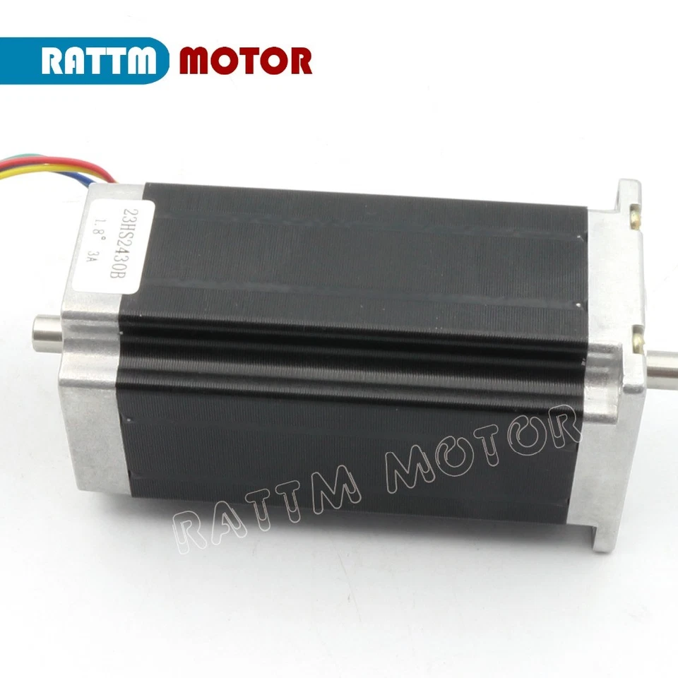 【EU】 4 Axis Nema23 Stepper Motor 425oz-in Dual Shaft+CW5045 Driver 4.5A CNC Kit - Immagine 3 di 4