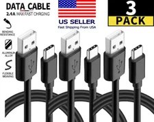 3X 6FT USB Type C Fast Charging Cable For Samsung Galaxy S8 S9 S10 Plus Note 8 9