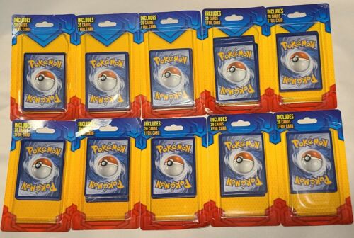 Pokémon Mystery Pack of 20 Cards +1 Foil Card Factory Sealed LOT OF 10 Packs - Picture 1 of 6