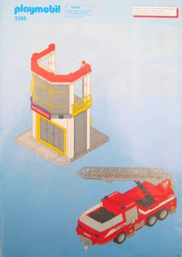 PLAYMOBIL Bauplan Anleitung Feuerwehr Leiterwagen 3386 Original - Bild 1 von 1