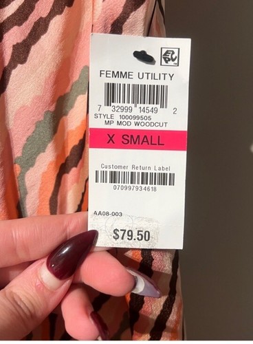 Barlll Femme Utility Satin zebra print midi dress - NWT - Size XS FITS UP TO M - Picture 4 of 5