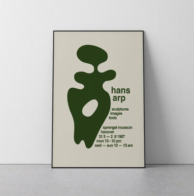 Hans (Jean) Arp, Exhibition poster, Dadaism, Nature, Human Sculpture, Minimalist