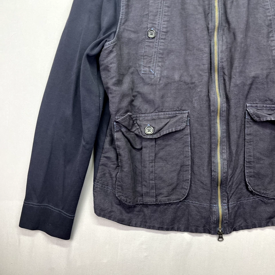 Banana Republic Jacket Mens Size XL Black Pocket Outdoors Zip Coat - Image 3 of 4