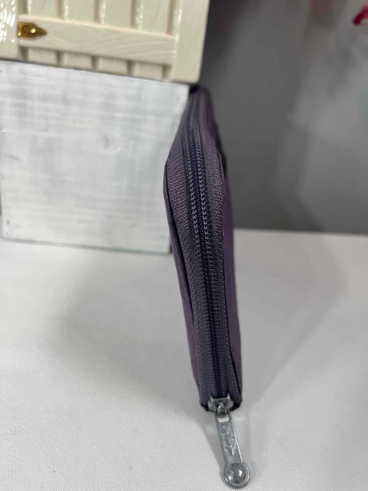 Cartera organizadora KIPLING lila púrpura nailon cremallera alrededor Foto 3 de 4