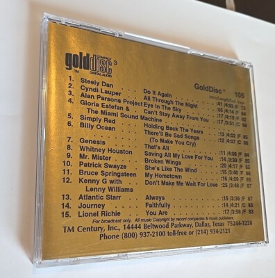 TM Century GOLDDISC Rare Radio Promo 105 CD Journey Genesis Steely