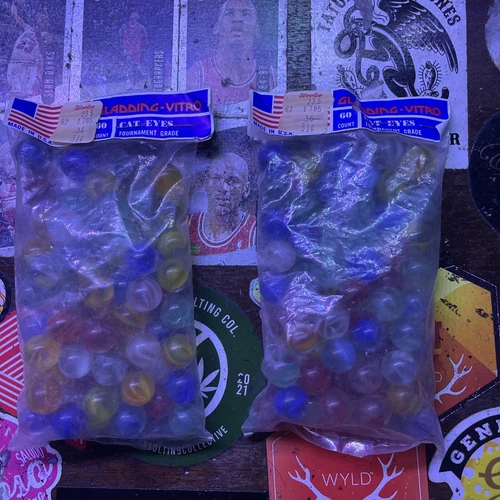 VITRO CAT EYE MARBLES / ORIGINAL BAG / 60 COUNT