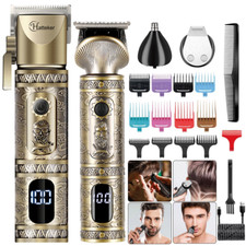 Professional Hair Clipper and Trimmer Set, Barber Clippers Set Cordless for Men