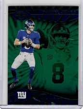 New York Giants DANIELS JONES 2024 Illusions TROPHY COLLECTION EMERALD Card