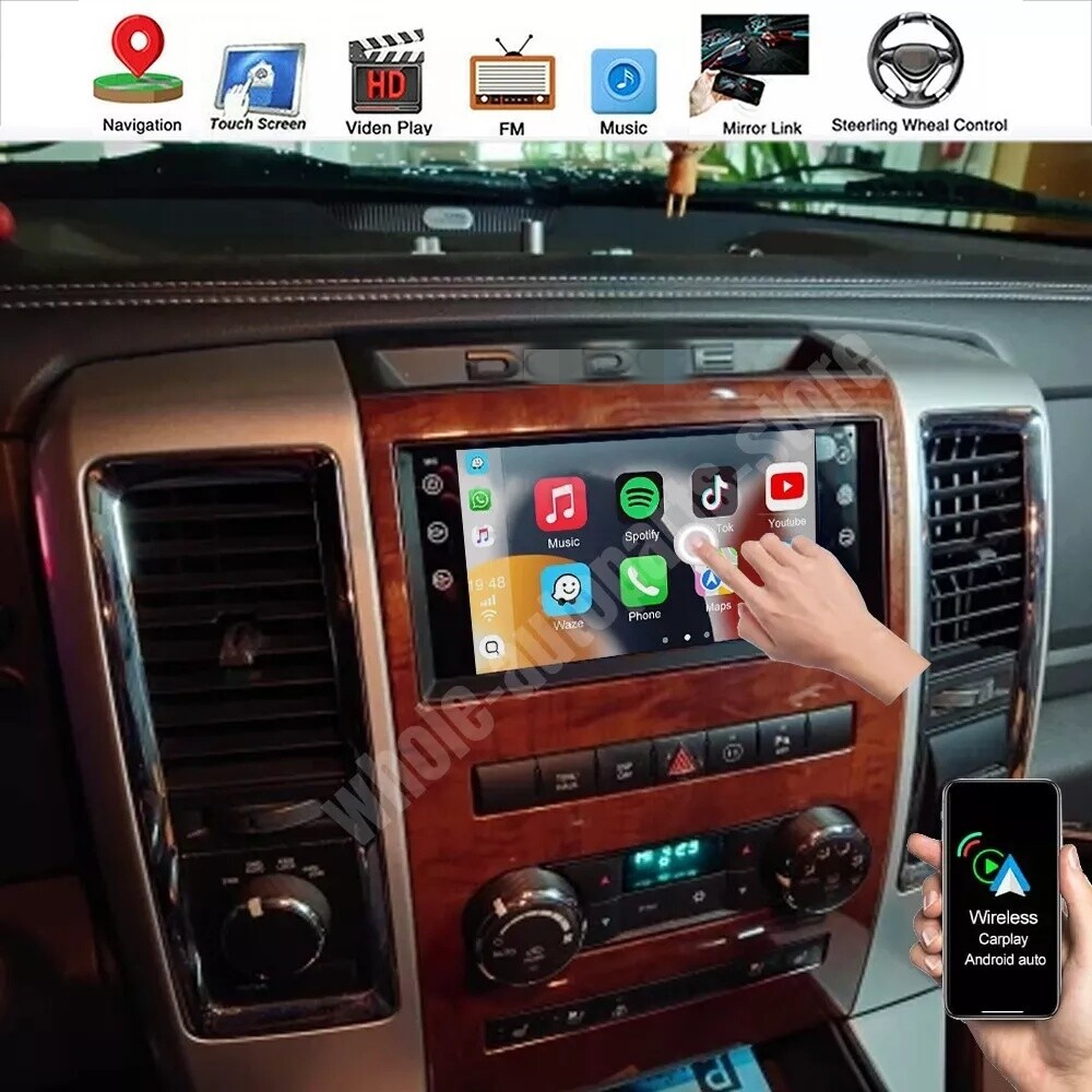 13.1" Android Radio For 2009-2012 Dodge Ram - Wireless CarPlay & Android Auto Touch Screen Stereo