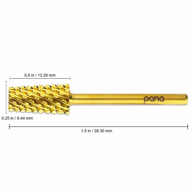 Professional Gold Large Tapered Barrel Nail Drill Bit Coarse Grit eBay