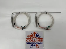 RTD Temperature Sensors Three-Wire System Stainless Steel Probe Lot of 2