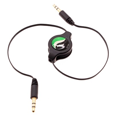 Retractable Aux Cable 3.5mm Adapter Car Stereo Aux-in for Tablets