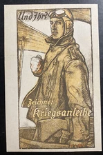 Mint Germany Picture Postcard PPC War Loan For Our Pilots