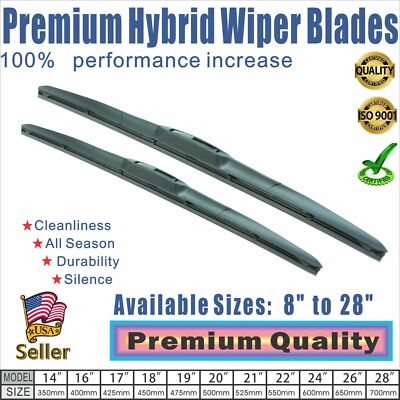 26'' + 16'' Premium  Windshield Wiper Blades  OEM Quality J-Hook