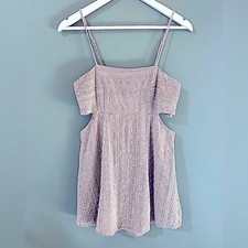 Altar'd State embroidered eyelet cut out dress small Cream Spring Summer Euc