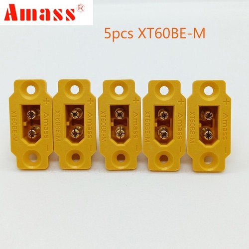 10Pcs Yellow Original AMASS Connector Plug XT60BE-M Male XT60 For RC Drone Car - Imagen 2 de 21