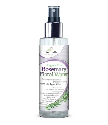 L’ESSENTIELLE Organic 100% Rosemary Floral Water 150ml Oily Skin Type Glossy Hair Scalp health