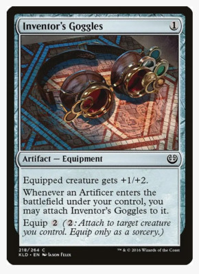 Inventor's Goggles (218) Kaladesh (KLD) PLAYSET (x4) Magic the Gathering NM/LP