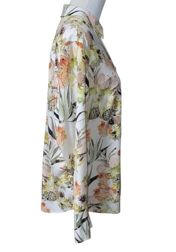Chico’s Blouse Top Silky Soft Desert Bouquet Half Placket Chicos 2 Womens 12 14 - Picture 4 of 14