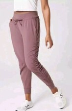 Athleta Attitude Pant Joggers Ruched volcanic Violet Purple size 6
