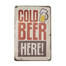 Blechschild COLD BEER HERE Metallschild 20x30...