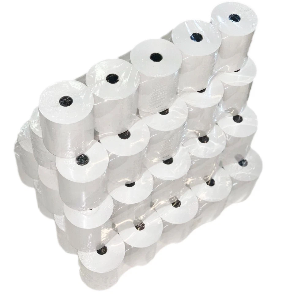 IMPRESORA TÉRMICA POS RECIBOS ROLLO PAPEL BPA GRATIS EE. UU. 25 ROLLOS 3 1/8" X 230' Foto 4 de 4