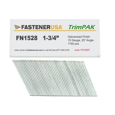 1-3/4'' ANGLE FINISH NAILS 15GA GALV 1,150ct | FN1528T