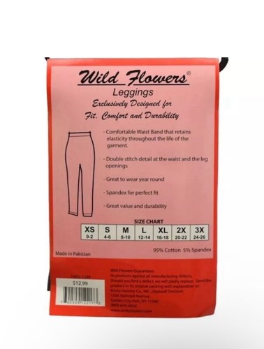 Wild Flowers Leggings Womens X-Large Gray - Picture 4 of 5