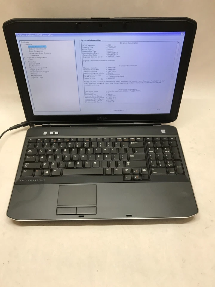 Dell Latitude E5530 15" Laptop Intel Core i5-3340M 4GB RAM NO HDD/OS Boots! - DW - Image 3 of 4