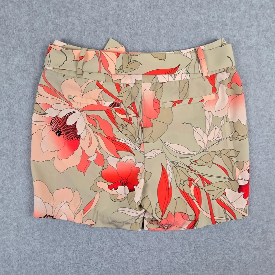 Pantalones Cortos Worthington Mujer Talla 2 Floral Corbata Cinturón 28" Cintura PEQUEÑO DEFECTO Foto 3 de 4