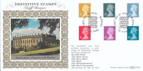 8p 33p 40p 41p 45p 65p GB Benham D348 Definitive FDC Windsor 2000 (108287)