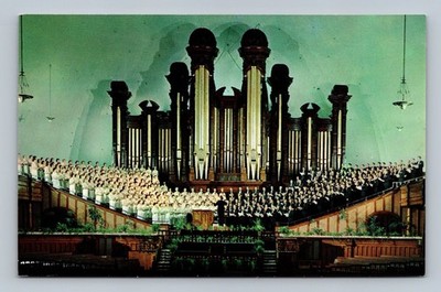 Vintage Mormon Tabernacle Choir & Organ Salt Lake City Postcard
