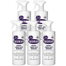 5 Pack Folex Instant Carpet Spot Remover - 32 oz - Removes Pet Accidents, Grease