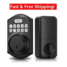 20 Access Codes Keyless Entry Door Lock - Auto Lock, Easy Installation - Black
