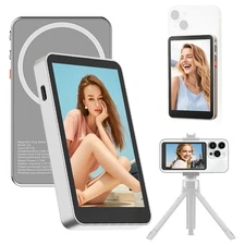 Phone Vlog Selfie Monitor Screen, 1080P Wireless Recording Magnetic Mount, Rear